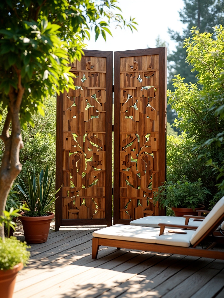 artistic wood privacy screens
