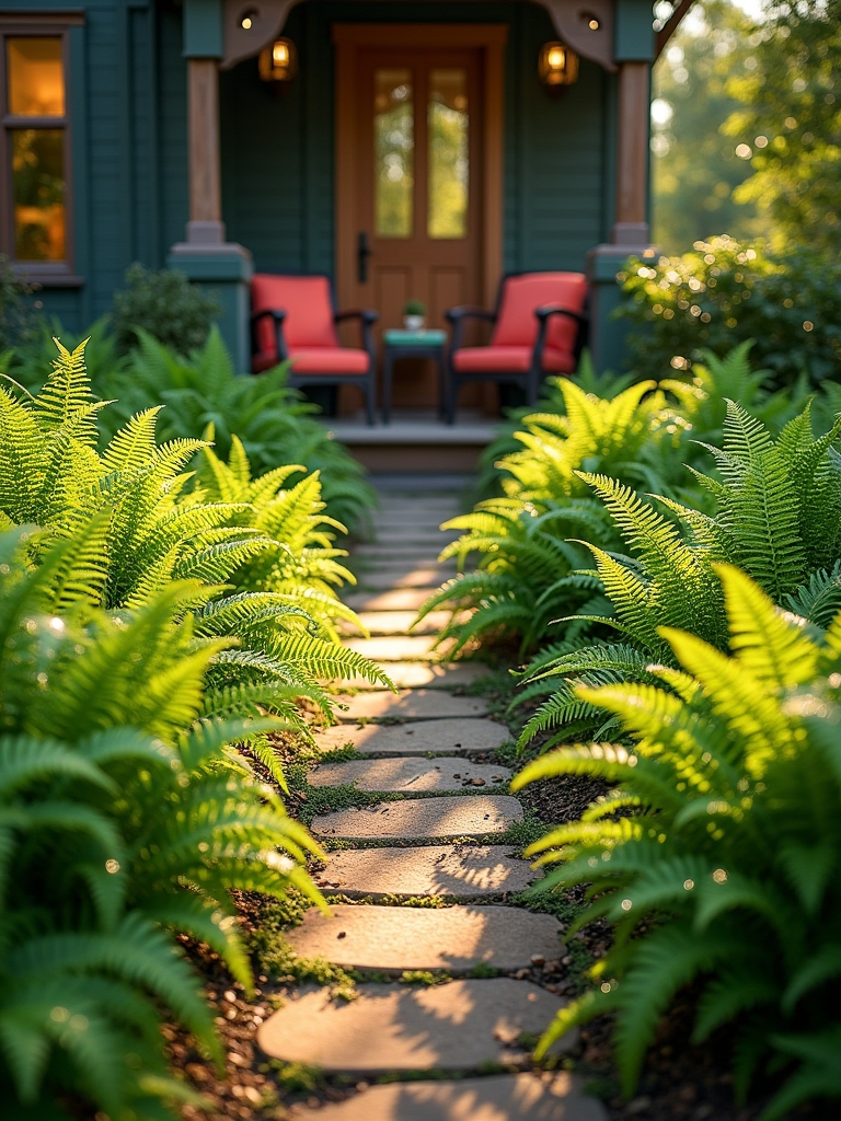charming fern pathway design