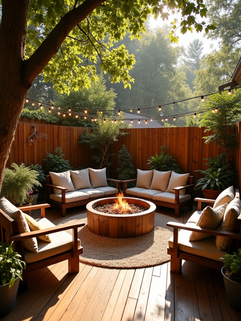 cozy fire pit seating