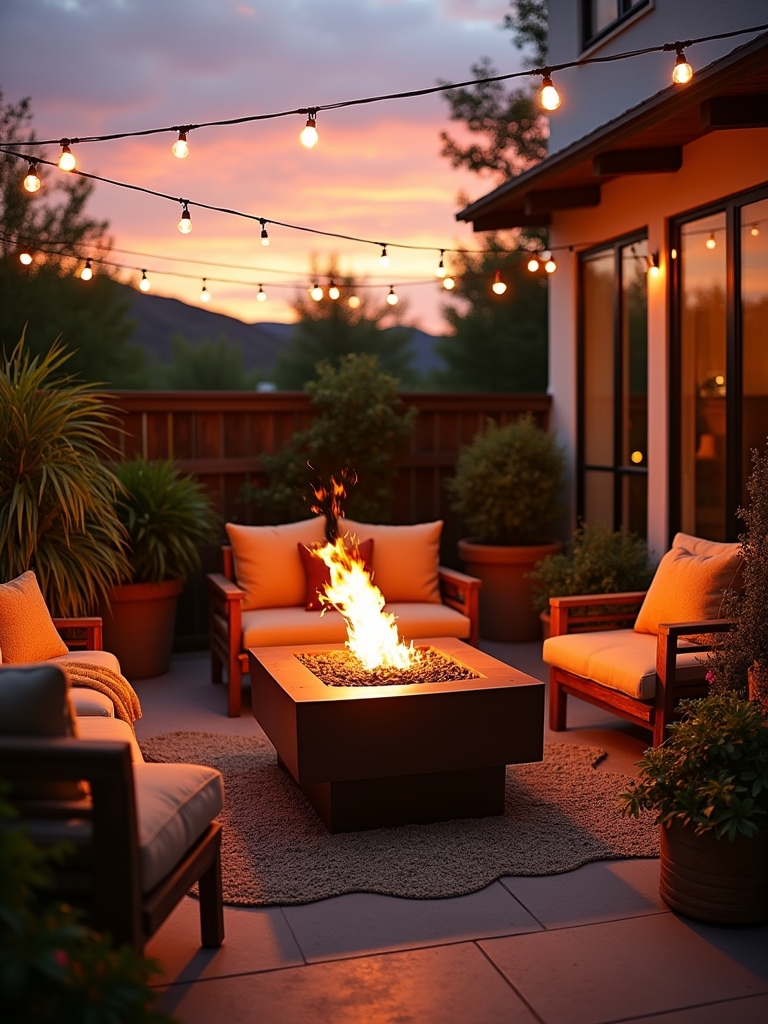 cozy gathering with firepit