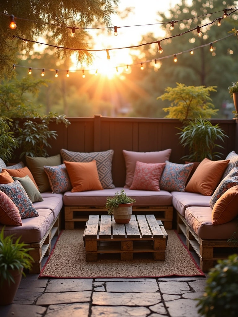 cozy pallet lounge retreat