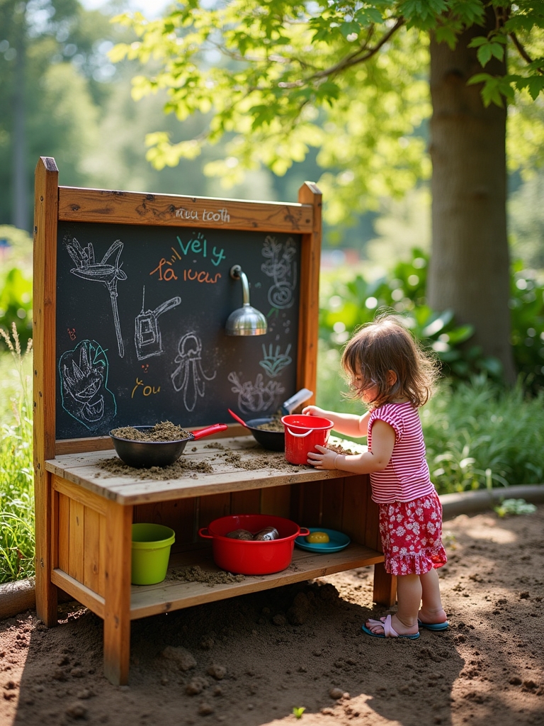 creative mud kitchen play