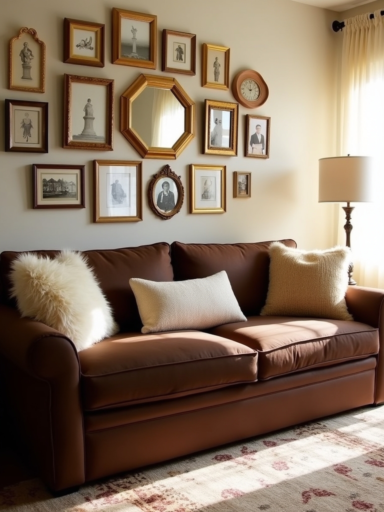 gallery wall photo arrangement