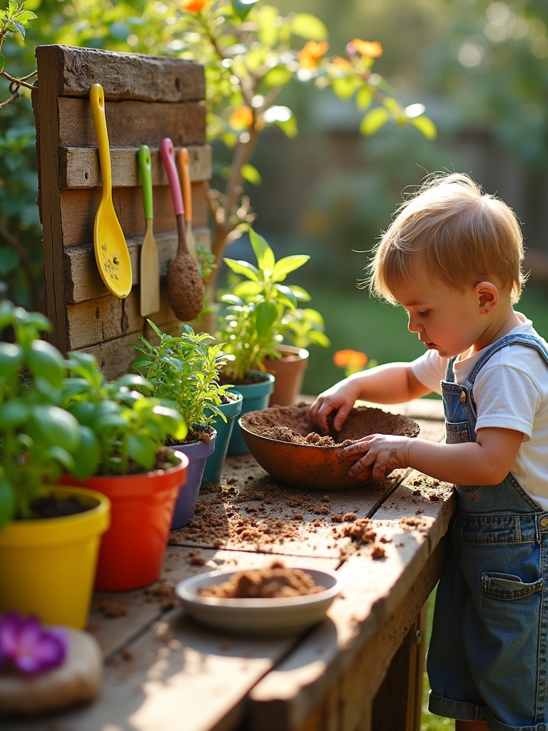 herb garden for mud kitchen