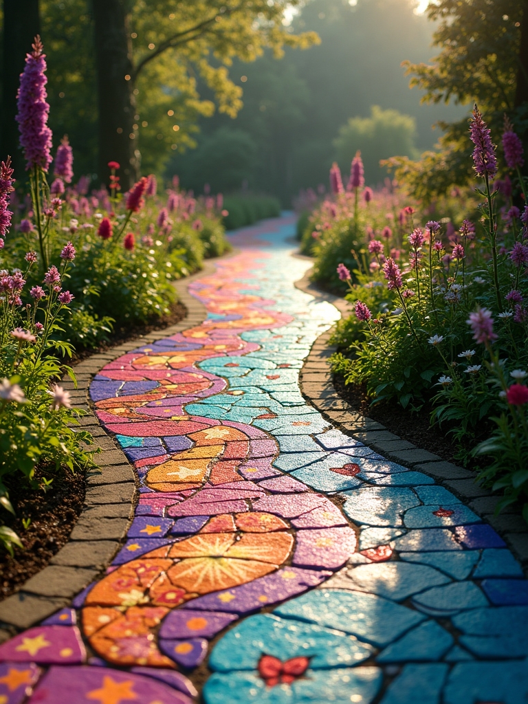 magical whimsical garden path