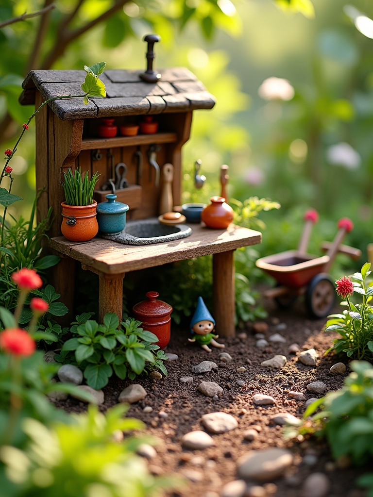 miniature garden play area