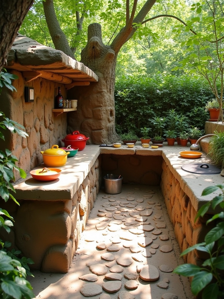 natural stone mud kitchen