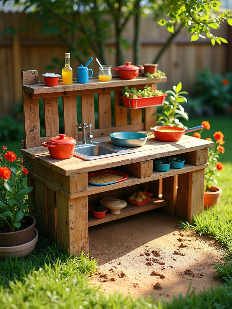 outdoor sensory mud kitchen