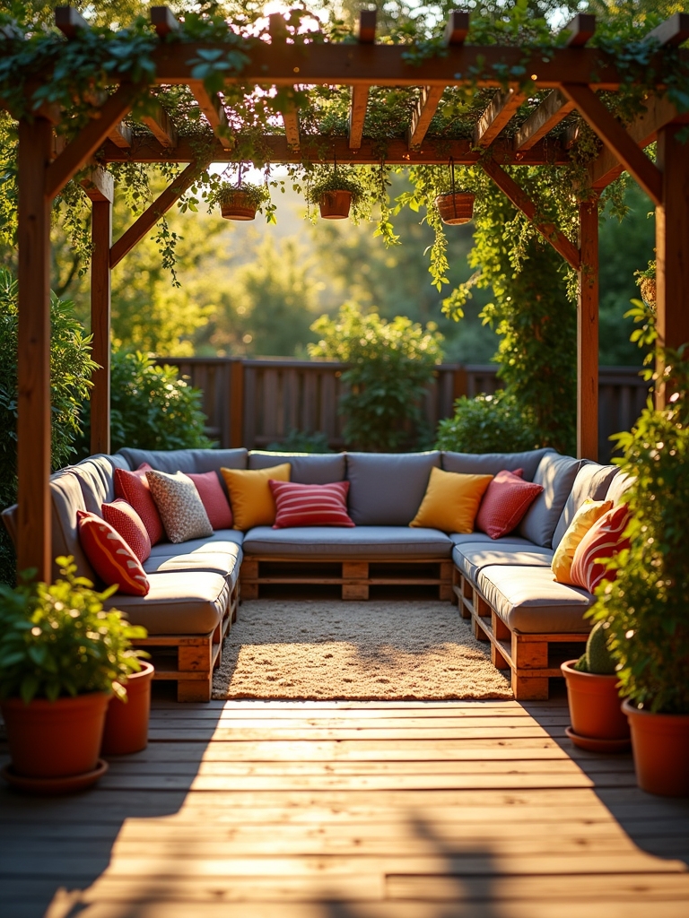 pallet deck with pergola