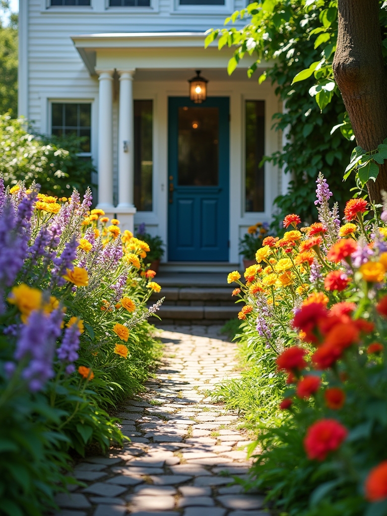 pathway flower bed design