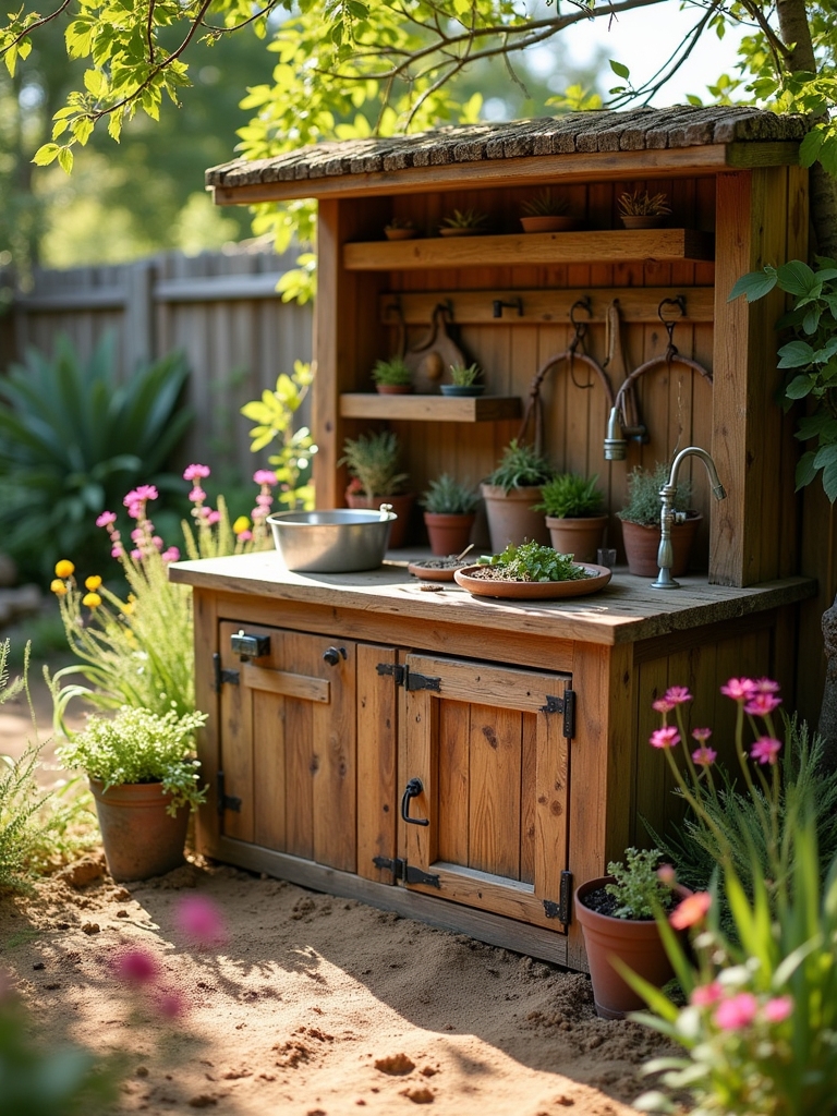 rustic wooden outdoor play