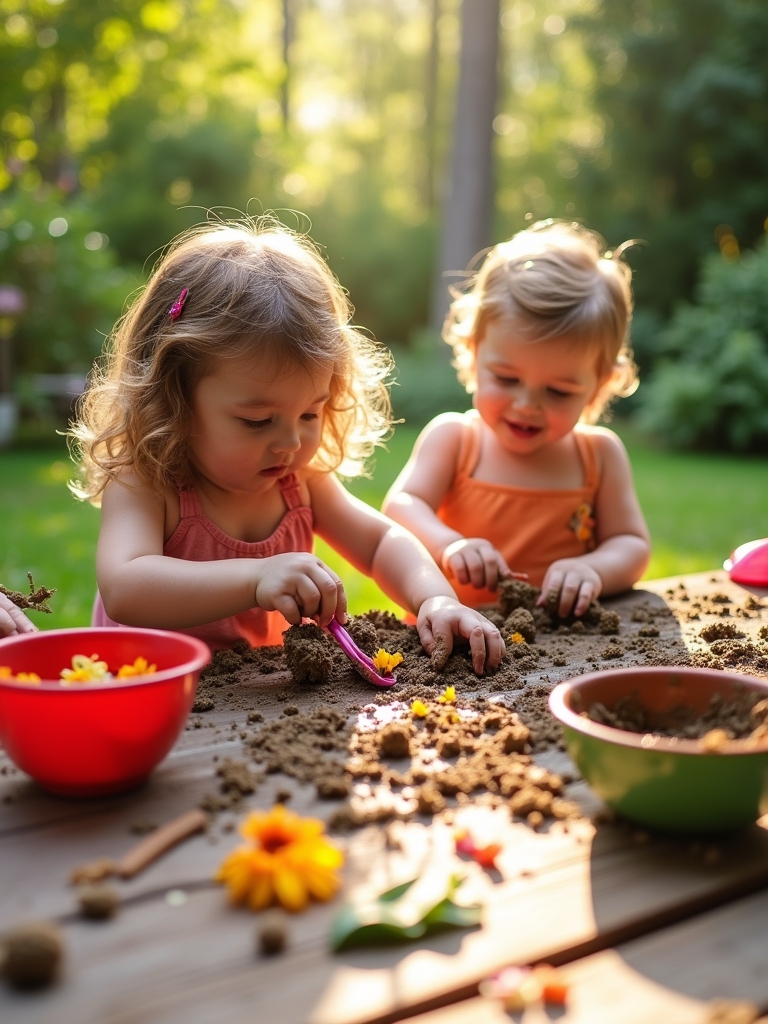 sensory rich mud kitchen