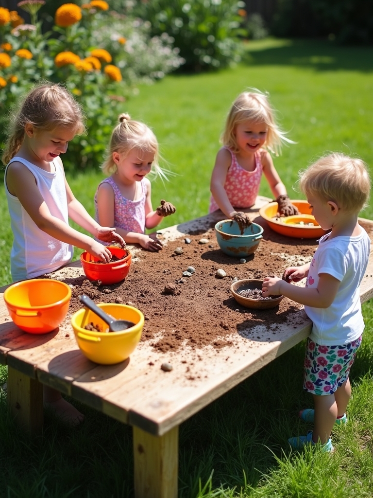 sensory rich mud kitchen