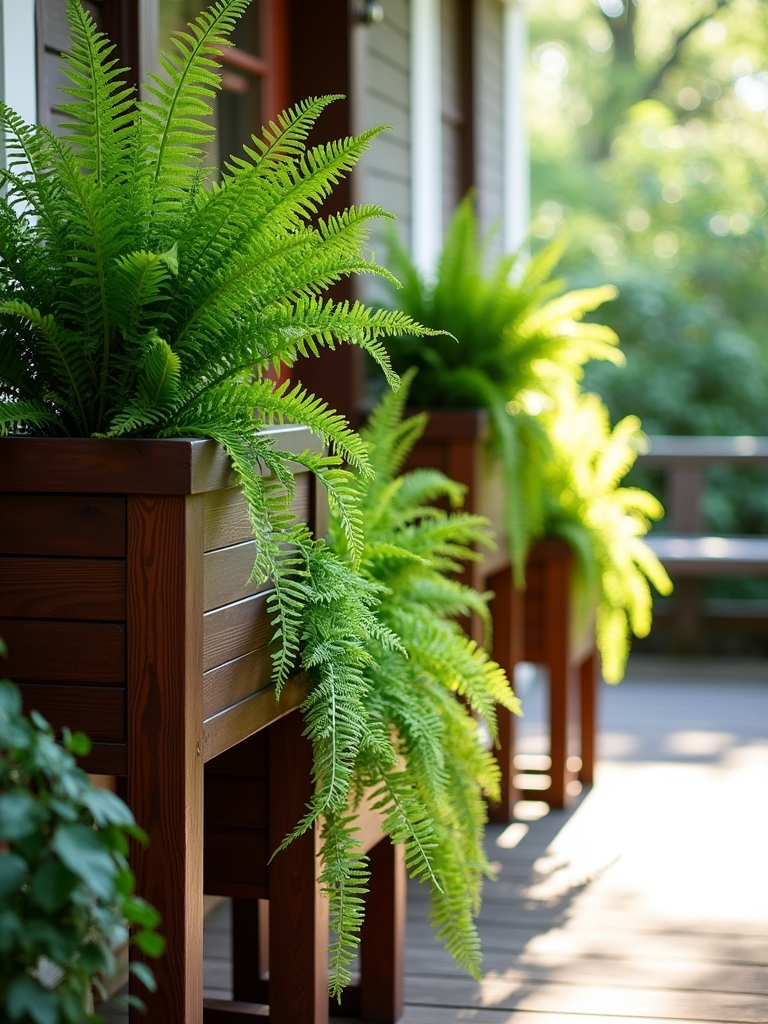 tiered stands enhance ferns