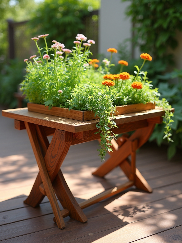 versatile foldable planter table