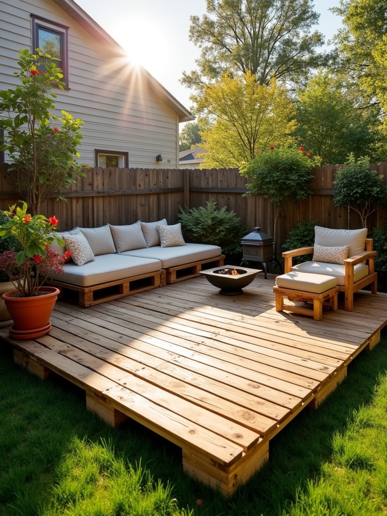 versatile outdoor pallet deck
