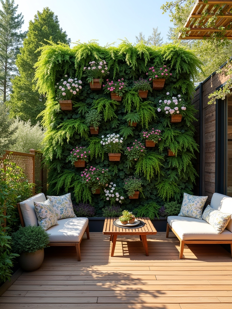 vertical garden privacy enhancement