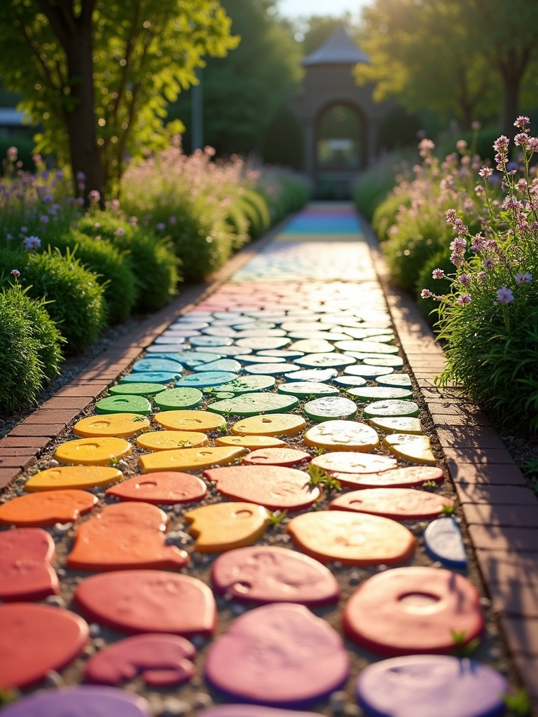 vibrant rainbow pathway ideas