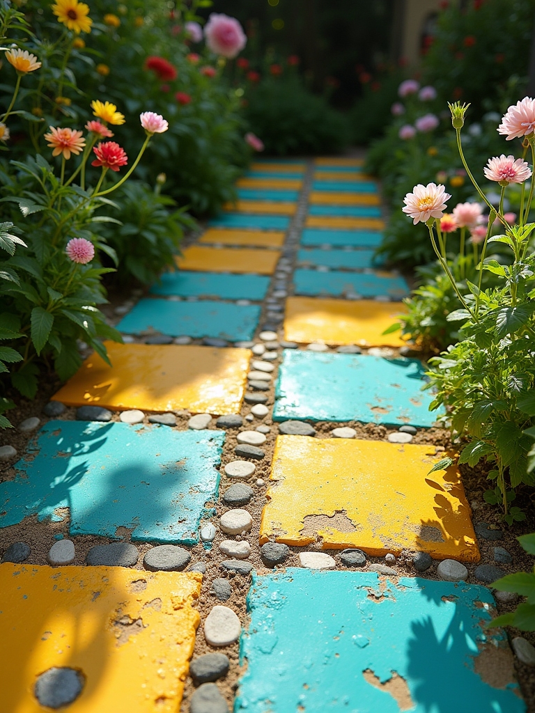 vintage checkered outdoor design