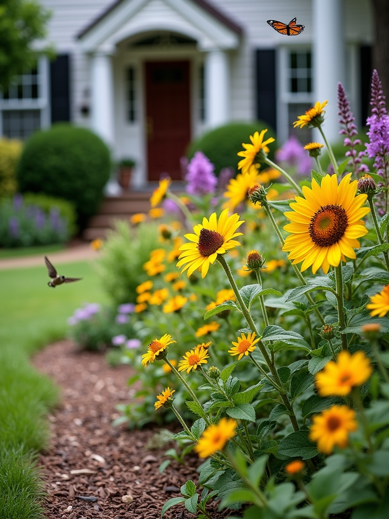 wildlife friendly flower bed