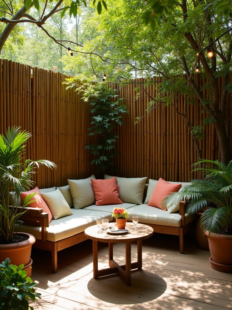 bamboo fencing enhances privacy