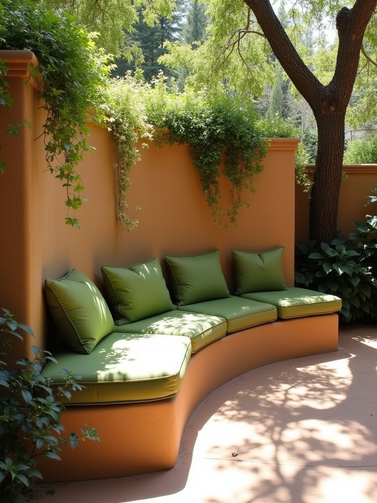 built in stucco seating solution