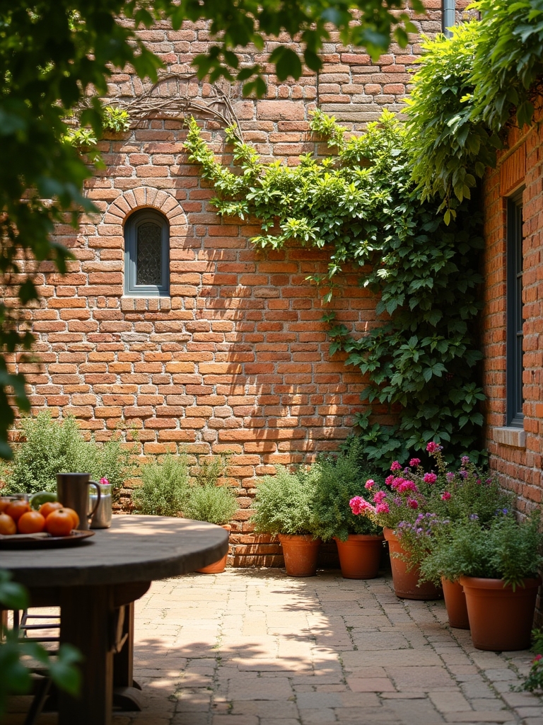 charming rustic brick aesthetics