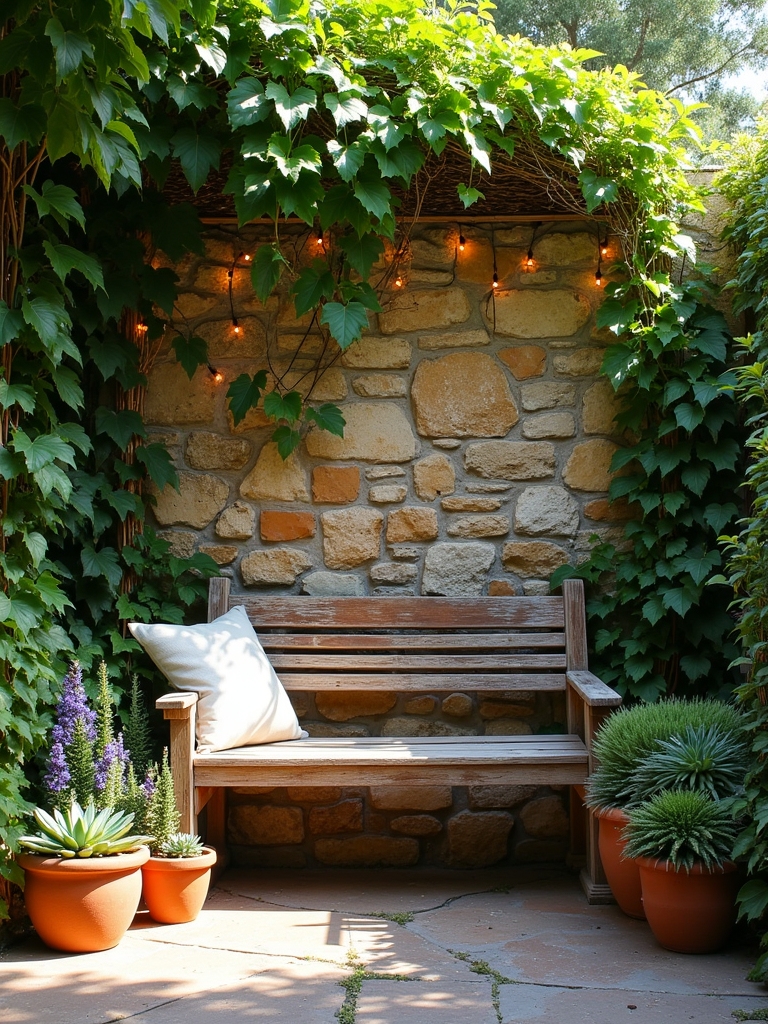 charming rustic stone garden