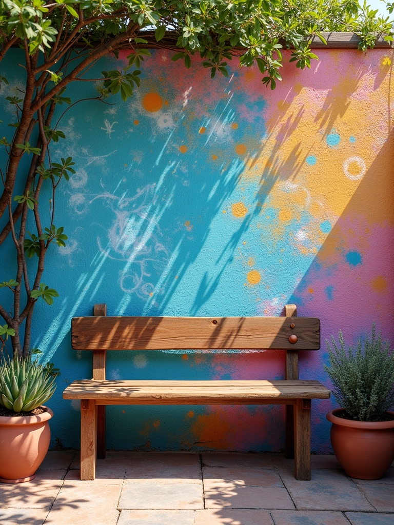 collaborative chalk art area