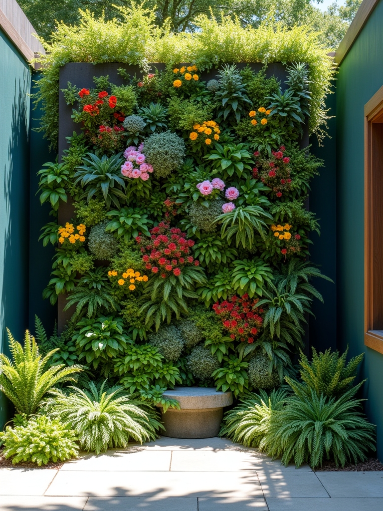 colorful vertical garden ideas