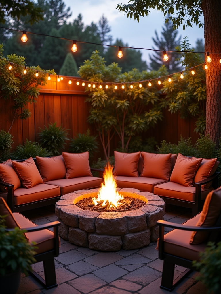 cozy fire pit seating