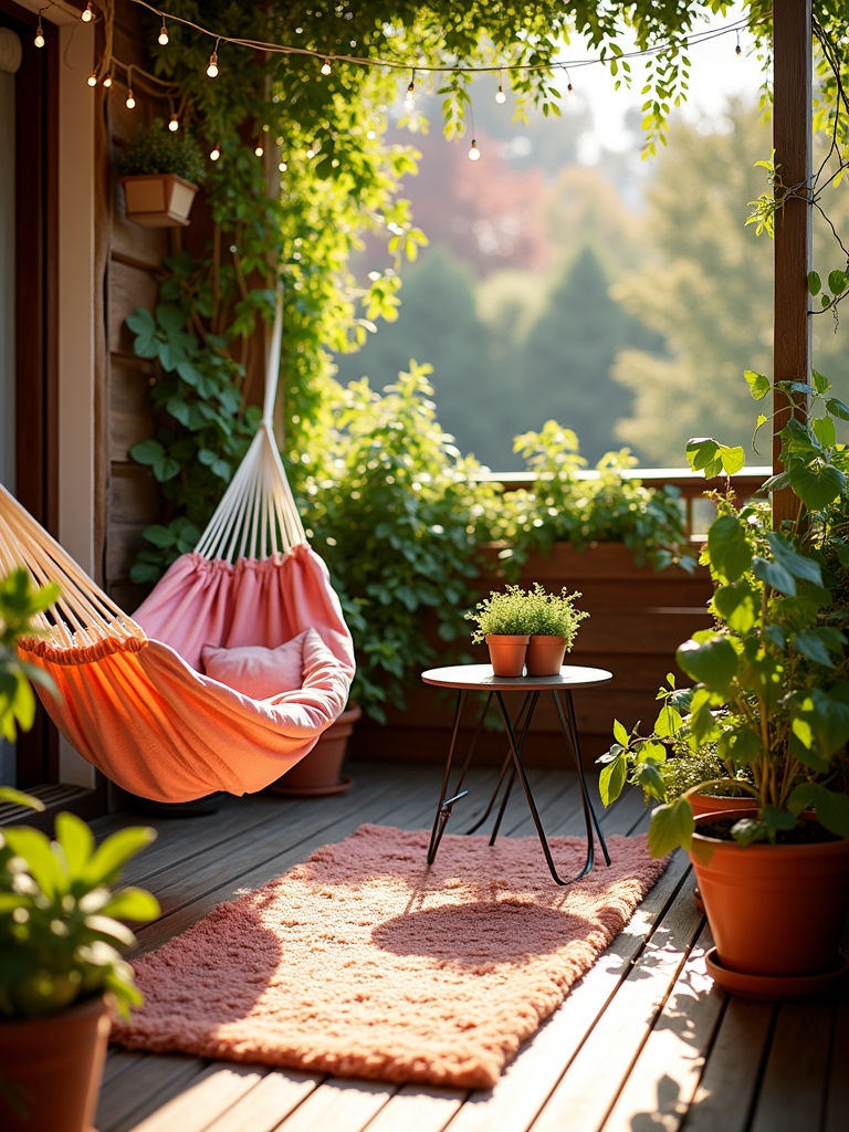 cozy hammock patio retreat