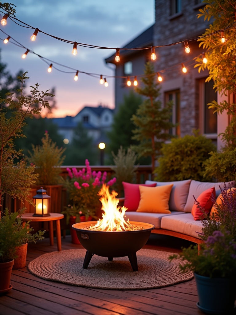 cozy patio fire pit