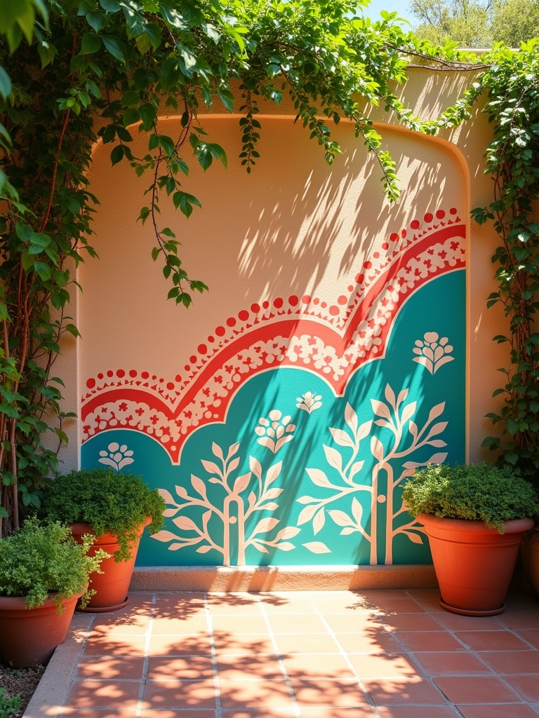 creative stenciled patio designs