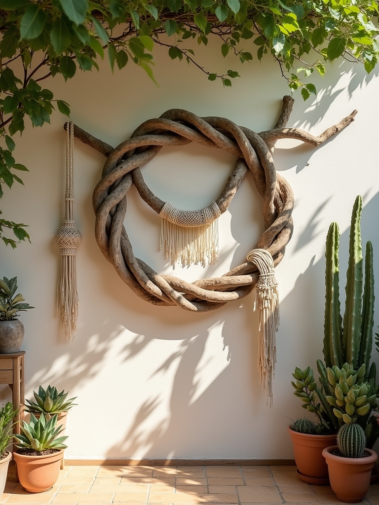 driftwood decor for patios
