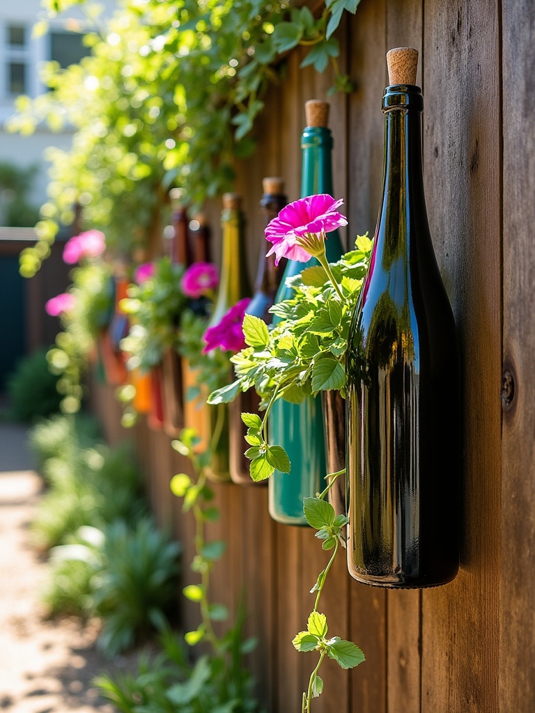 eco friendly wine bottle planters