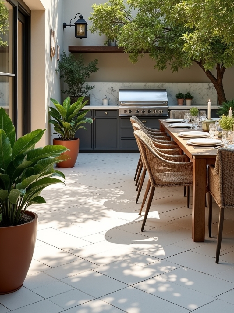 elevate outdoor kitchen aesthetics
