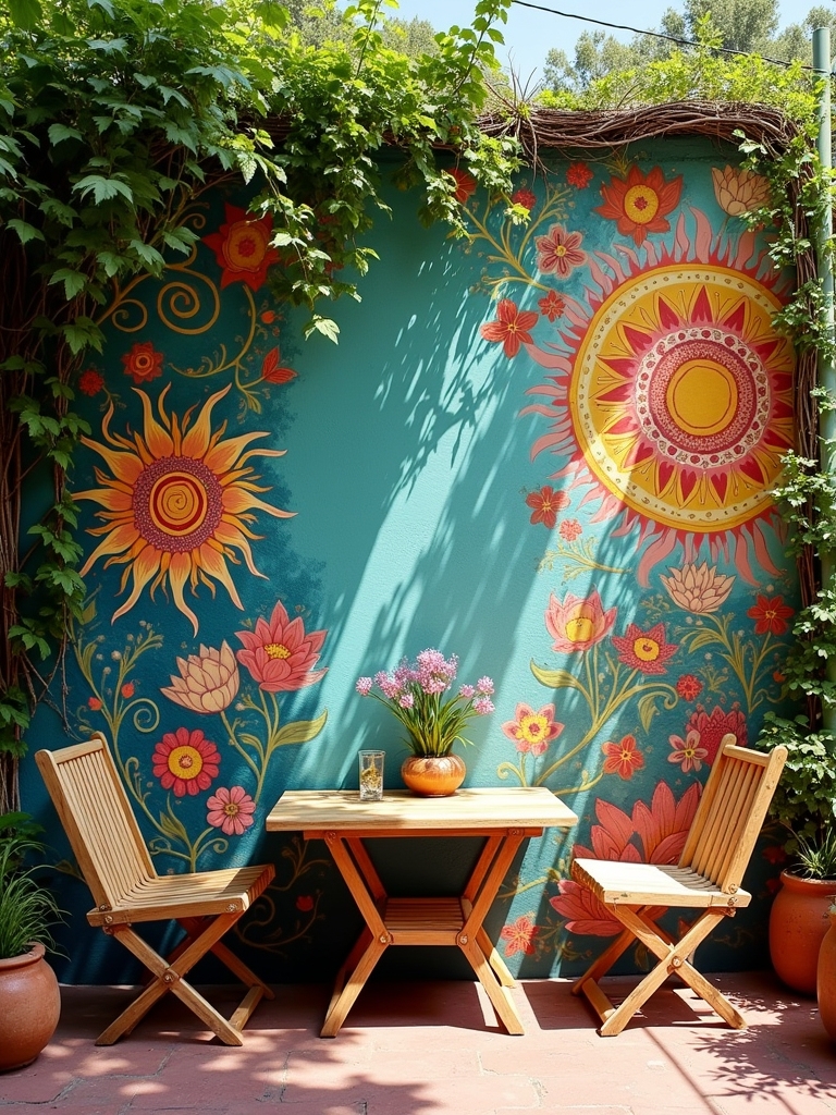 elevate patio with murals