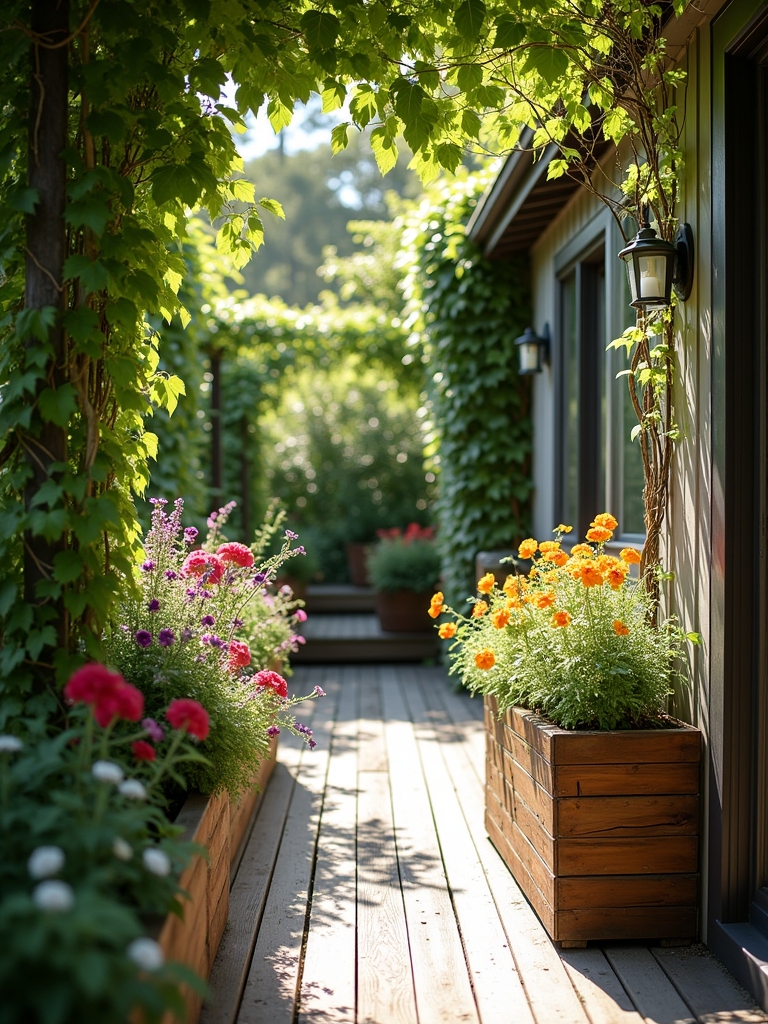 enhance patio with planter boxes