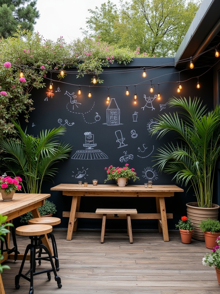 interactive chalkboard patio ideas