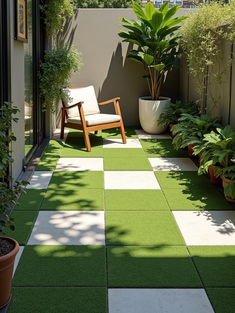 low maintenance lush patio solution