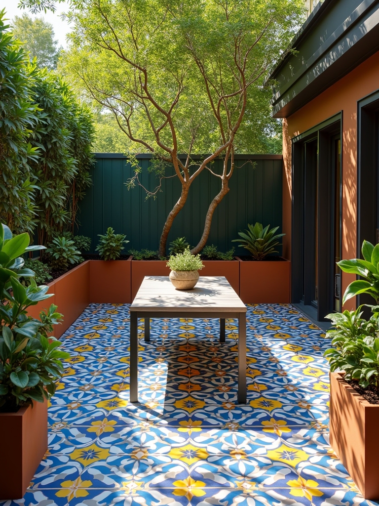 modern geometric patio tiles