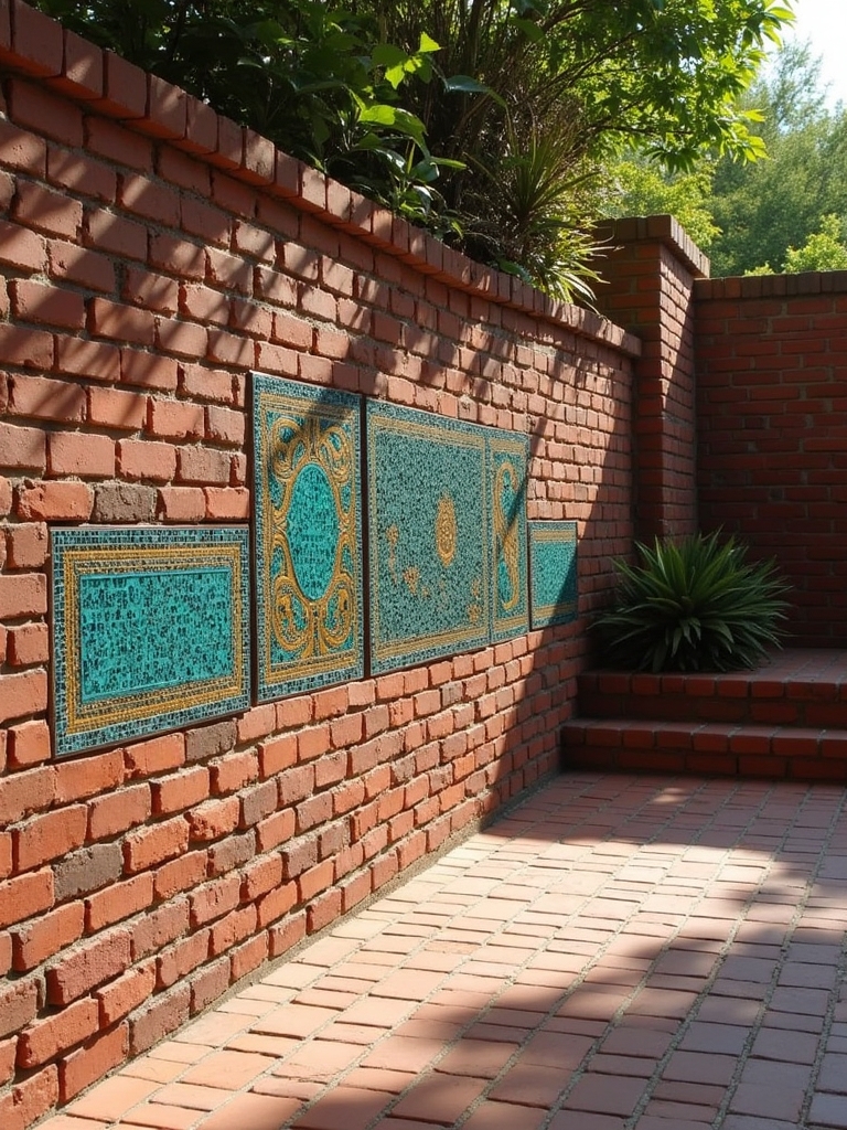 mosaic tile brick accents