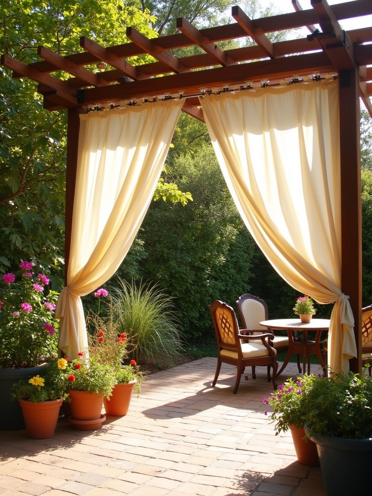 pergola with elegant drapes