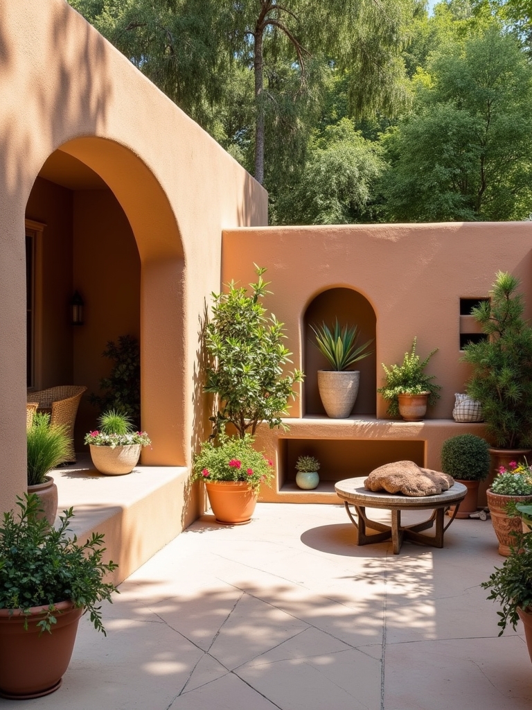recessed shelving for stucco