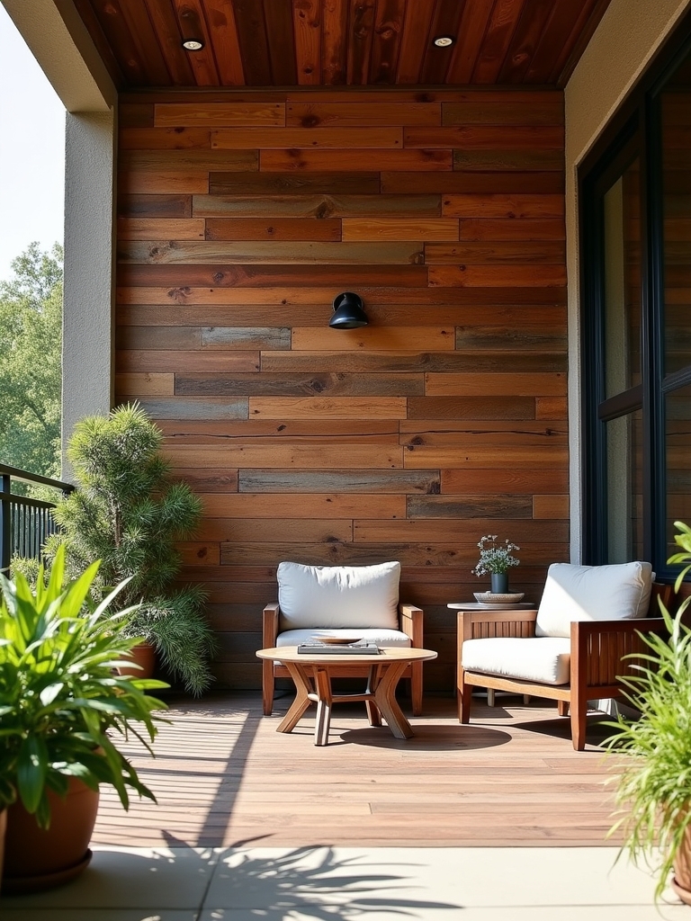 reclaimed wood patio enhancement