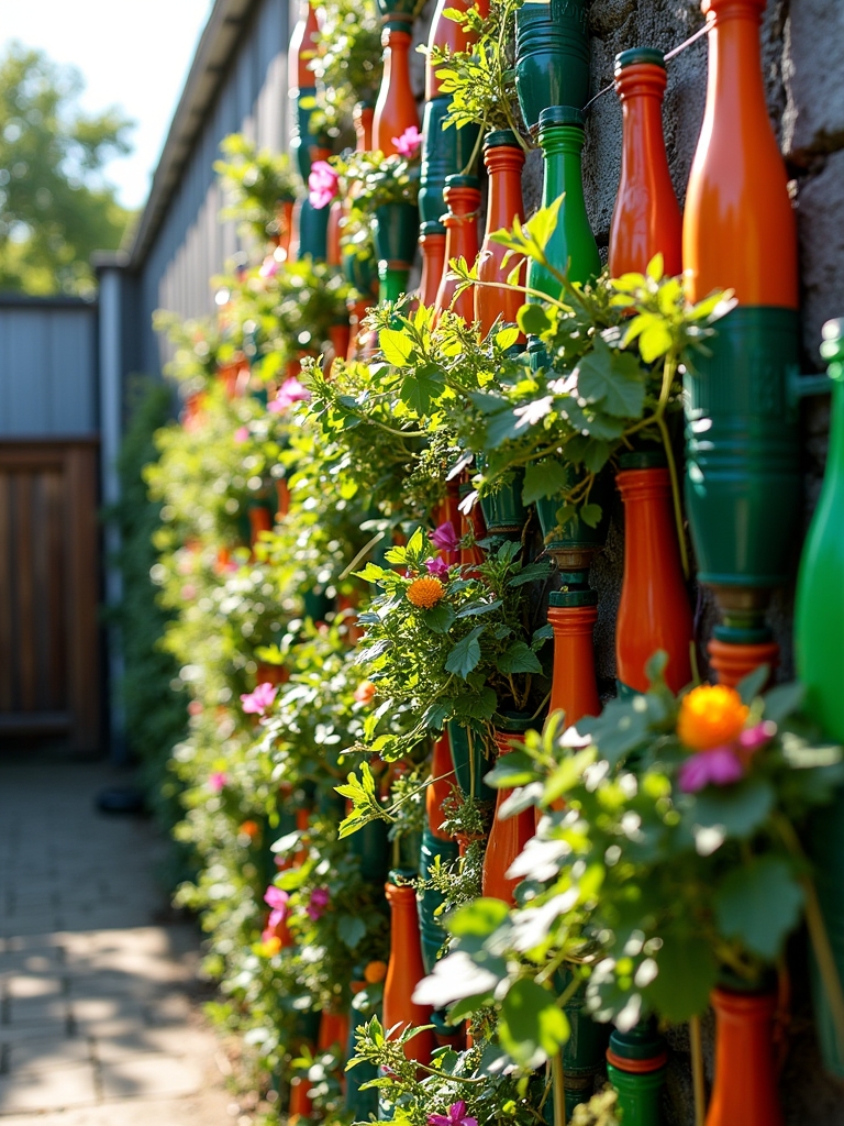 recycled bottles for gardening