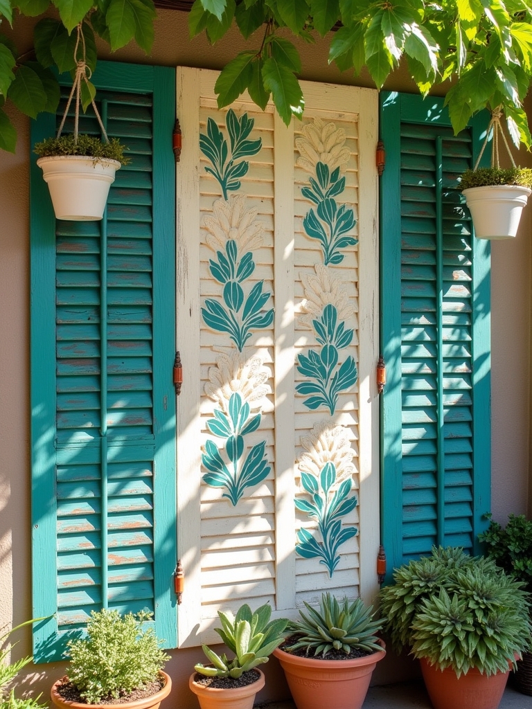 repurposed shutters for decor