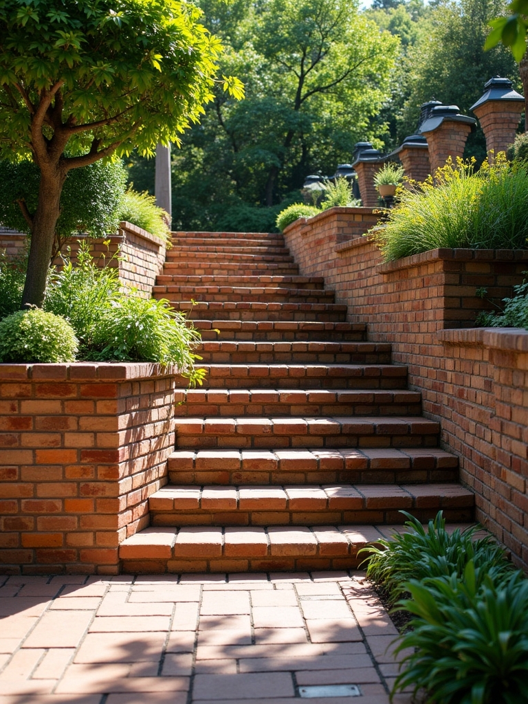 retaining wall with steps