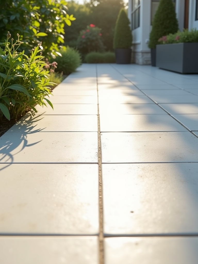 seamless white grout finish